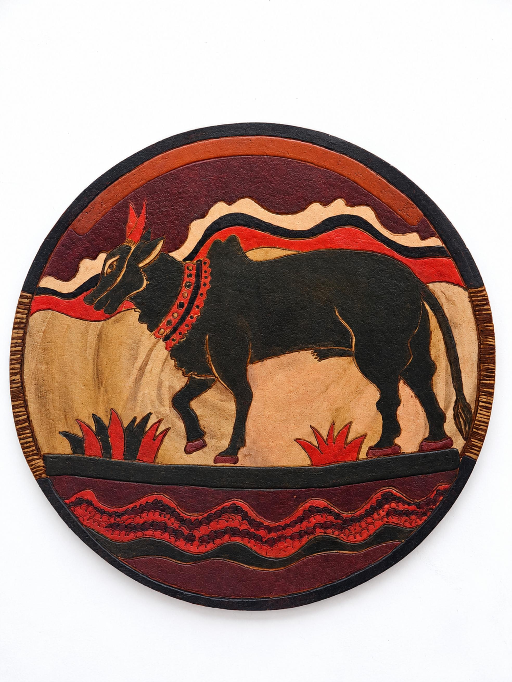 Bull Terracotta artwork